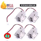 4 x DC12V Electric Solenoid Lock - Assembly for Secure Door, Cabinet & Drawer US