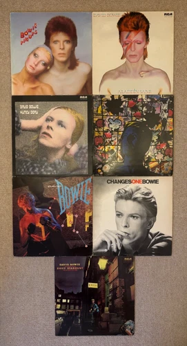 7 X LP *DAVID BOWIE* *VINYL* *COLLECTION* *JOB LOT* *HUNKY DORY* *PIN UPS*