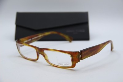 NEW ALAIN MIKLI AL 1048 2926 BROWN HORN TORT AUTHENTIC FRAMES EYEGLASSES 54-15