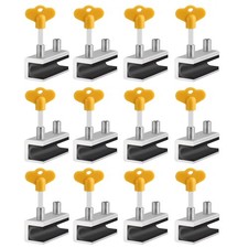 Window Locks,12 Sets Sliding Security Window Lock with Key for Vertical Hor...