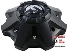 FUEL Matte Black Chrome Rivets Wheel Center Caps One 1 1002-53B M-447 8-Lug