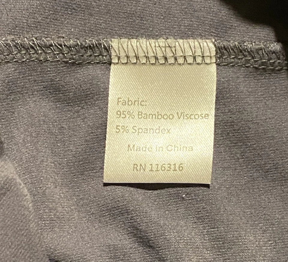 Pantalón de yoga Texere gris bambú viscosa suave con bolsillos talla XL Foto 4 de 4