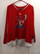 Mudbugs Hockey Jersey XL k1 Sportswear Red Media Crew Shreveport Bossier Ice