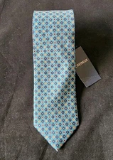 CREMIEUX COLLECTION SILK TIE  MADE IN ITALY TEAL - NWT