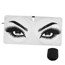 Women Eyes Makeup Windshield Sun Shade Car Foldable Sunshade Small multi 9