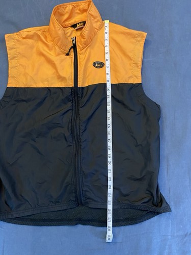 REI Orange Mesh Vest Men XL Zip Sleeveless Lightweight Made In USA San Francisco - Picture 10 of 10