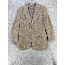 Kevin Howlin Donegal Tweed Blazer Men 44R Brown Handwoven Irish Sport Coat 70s