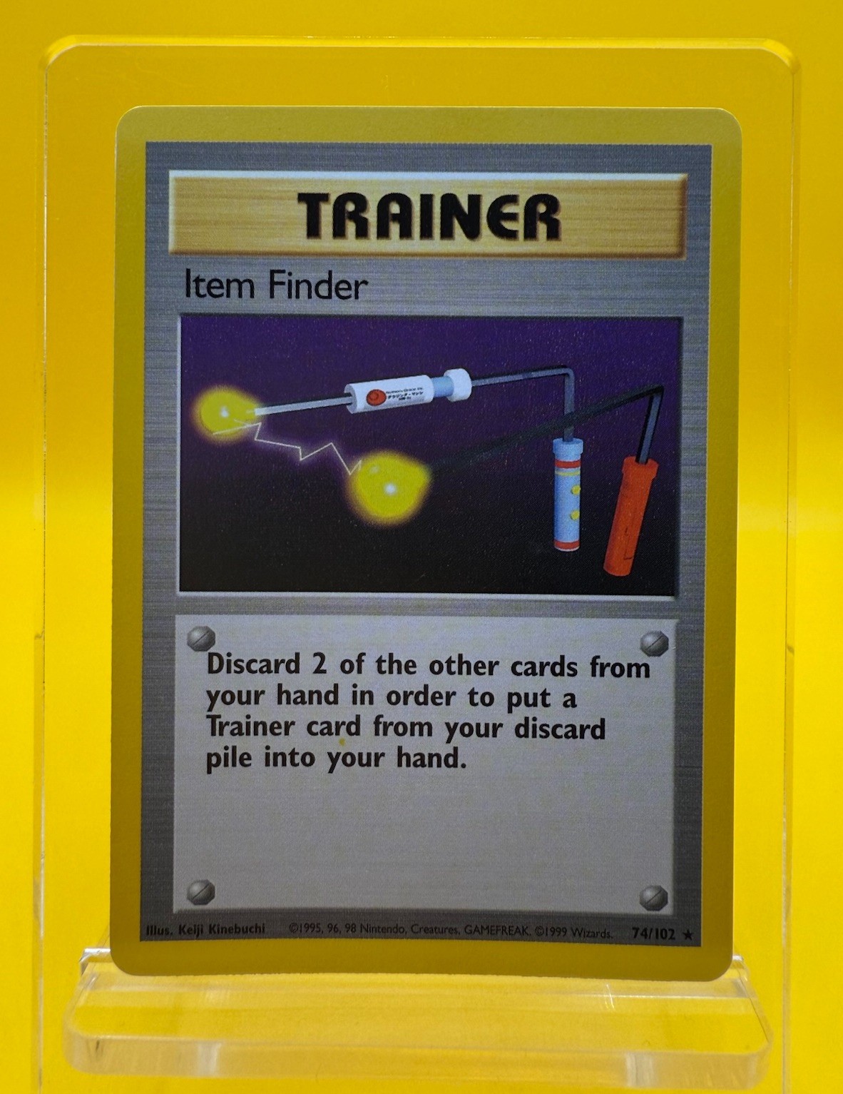 Item Finder 74/102 Base Set Unlimited Rare Pokemon Card WOTC 1999 NM