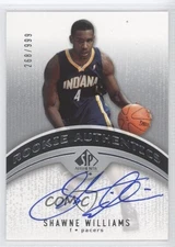 2006-07 SP Authentic Authentics 268/999 Shawne Williams #108 Rookie Auto RC 0a1