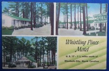 Whistling Pines Motel Elizabeth City North Carolina Postcard NC