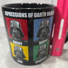 STAR WARS COFFEE MUG.  Expressions Of Darth Vader Large Ceramic Funny Odd 