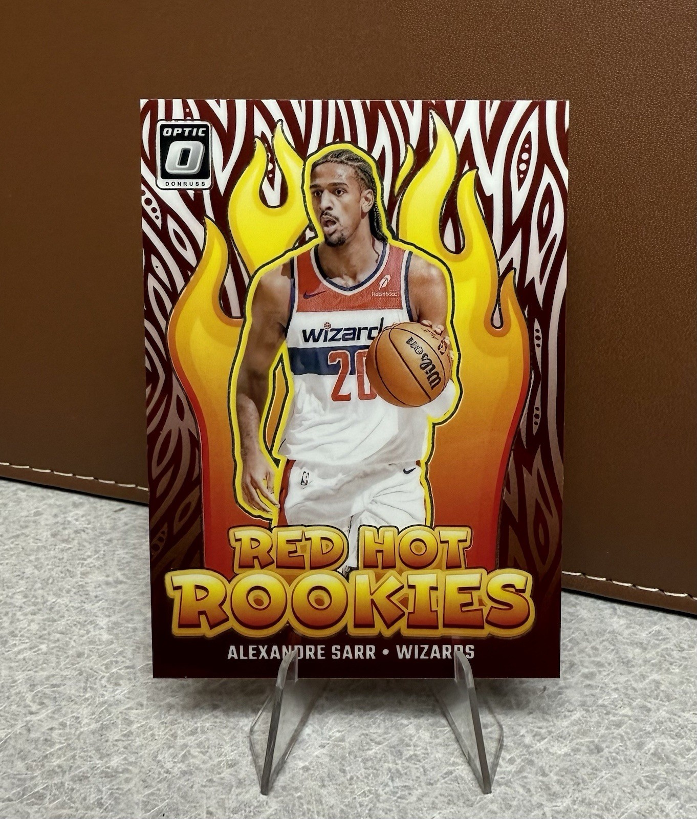 Alexandre Sarr 2024-25 Donruss Optic - Red Hot Rookies RC #2 Washington Wizards