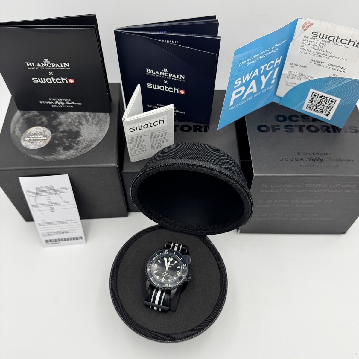 SWATCH Blancpain XSwatch OCEAN OF STORMS / SO35B400 Black SWATCH Blancpain XSwatch OCEAN OF STORMS / SO35B400 Black