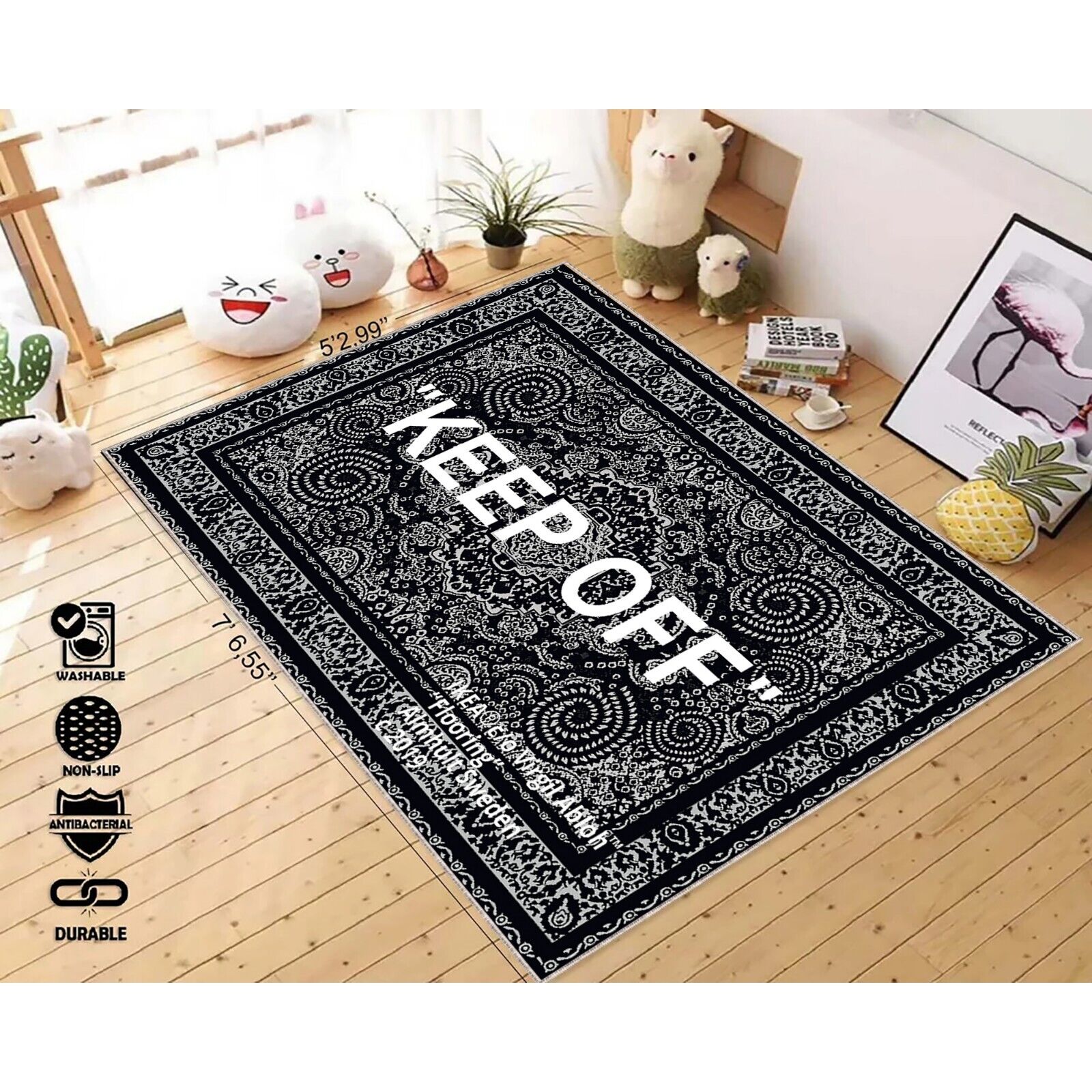 Keep Off Rug Off White Rug Home Decor - REVER LAVIE