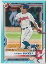 2021 Bowman Prospects Sky Blue #BP77 Carson Tucker /499