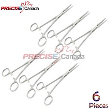 6 Kelly Hemostat Locking Forceps 5.5" Straight Surgical Dental Instruments