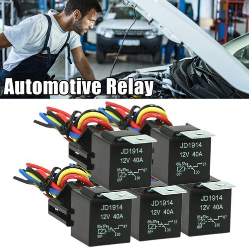 General Car Relay 12V/24V 40A 4/5-pin Wired Socket 5pcs Hot W3 T7W6 H3A9 F2E7 - Picture 3 of 10