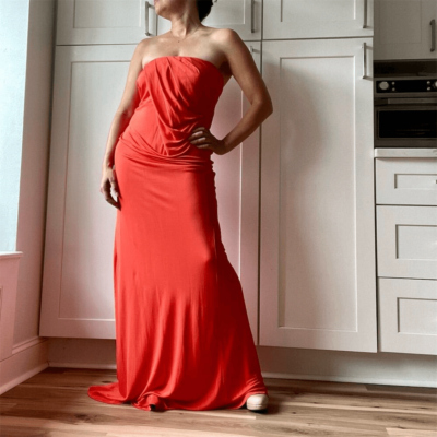 Belle Badgley Mischka Women's Strapless Red Evening Gown Size M | eBay Belle Badgley Mischka Women's Strapless Red Evening Gown Size M | eBay