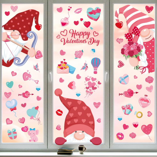 Valentines Day Window Clings for Glass, 9 Sheets Valentine'S Day Double-Sided Wi - Picture 6 of 12