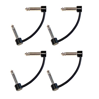 Kurrent Electric 4 Pack of 6 in Pedalboard Guitar Effects Pedal Patch Cables