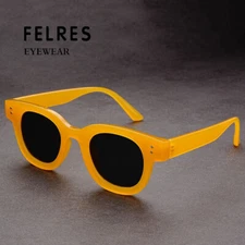 Unisex Round Retro Thick Frame Sunglasses Outdoor Shade Glasses UV Protection 