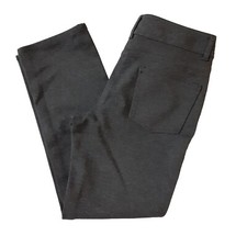 Talbots Womens Pant 6p Petite Gray Straight Leg Viscose Blend Flat Front New