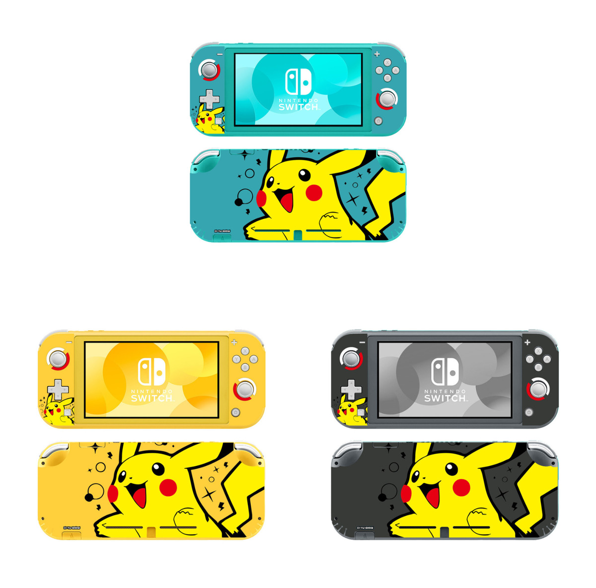 Nintendo Switch Lite Skin Pokemon Pikachu Yellow Vinyl Decal Screen  Protector