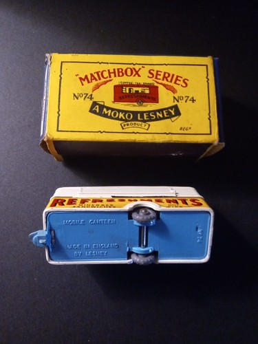 Matchbox #74A1 Mobile Refreshment Canteen VN MINT 1959 White In Original B4 Box - Picture 8 of 8