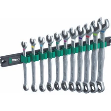Wera 9360 Ratcheting Wrench Set with Magnetic Rail