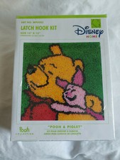 Vintage Winnie The Pooh  Piglet Disney Latch Hook Kit 13x13  NOS UNOPENED Caron