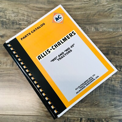 #ad Allis Chalmers Wd Wd45 Tractor Parts Manual Catalog Exploded Views Assembly $16.97