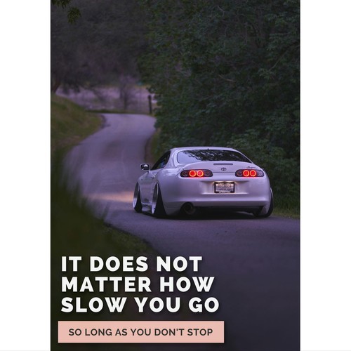 Motivational Poster Toyota Supra Mk4 with Inspiring Text #002 - Picture 9 of 14