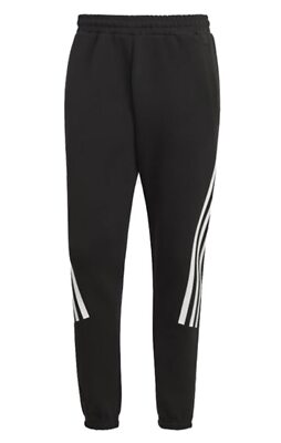 Adidas Men Future Icon 3-Stripe Knit Pants Black Run Jogger Casual