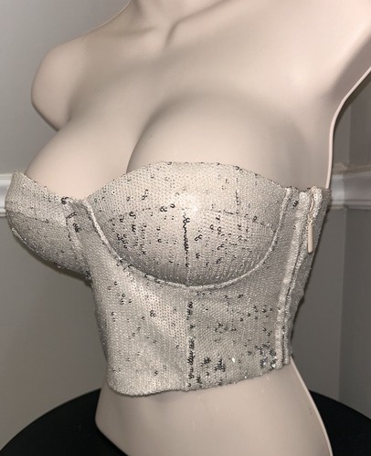 Charlotte Russe Sparkly Bustier Top Size XS - Picture 2 of 9