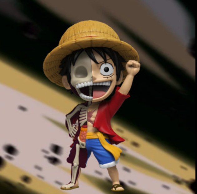 Мини-фигурка Mighty Jaxx Single One Piece Half Bone Luffy