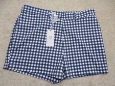 Southern Tide Inlet Gingham Performance 4" Short Navy - Size 10