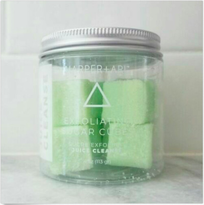 NEW SEALED JAR Harper + Ari - Lt. Green Exfoliating Sugar Cubes Juice Cleanser!