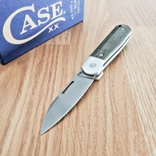 Case XX Highbanks Folding Knife CPM-20CV Steel Blade Green Canvas Micarta Handle