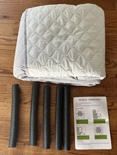 Oversized Waterproof Pet Blanket & Furniture Protector, White/Grey 85"x76.5"