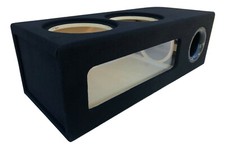 Ported Sub Box Enclosure for 2 12" DC Audio XL-12 Subs  Plexiglass Window 