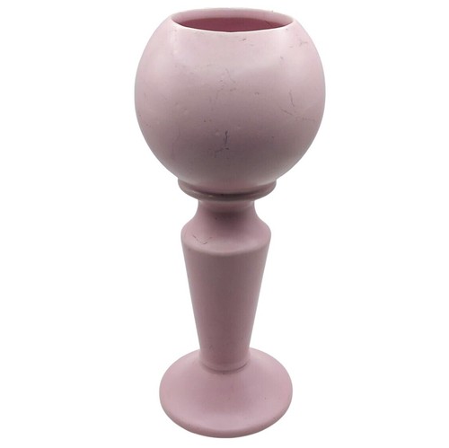Vintage MCM Hull Pottery Continental Line 433 USA Pedestal Pink Bowl Vase