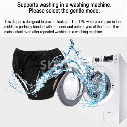 2Pack Men Women Incontinence Underwear Reusable Breathable Leak Protection Blue - Picture 7 of 20