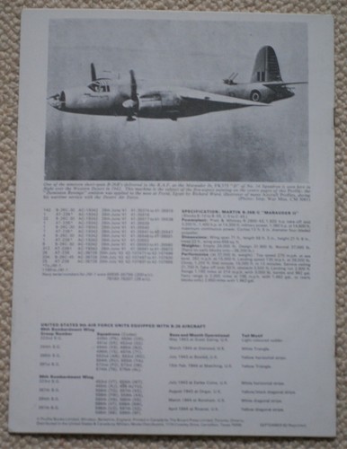 Profile Aircraft Issue No 112 - Martin B-26B & C Marauder - Picture 3 of 3