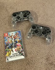 Nintendo Switch Clear Controllers Super Smash Bros Ultimate Game