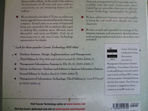 PRINCIPLES OF INFORMATION SYSTEMS FOURTH EDITION - R M STAIR & G W REYNOLDS - HC - Picture 4 of 10