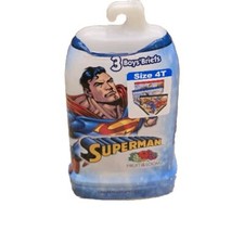Superman 3 Boy Underwear Briefs Size 4T NEW VINTAGE 2005