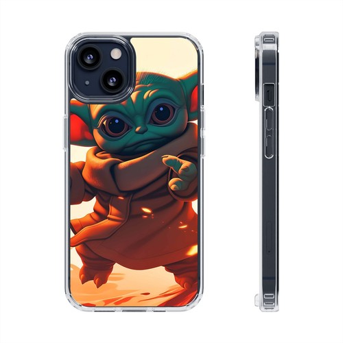 Cute Baby Yoda Clear Phone Case, Mandalorian Gift, Star Wars Case, Geeky Phone - Picture 2 of 124