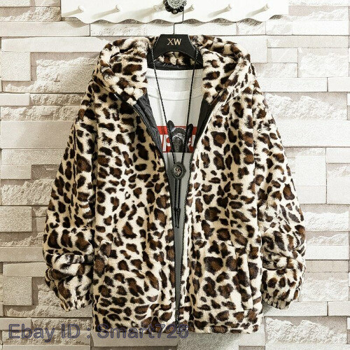 Herbst Leopardenjacke Herren Hoodies Mantel Streetwear lose Windbreaker Kleidung - Bild 3 von 15