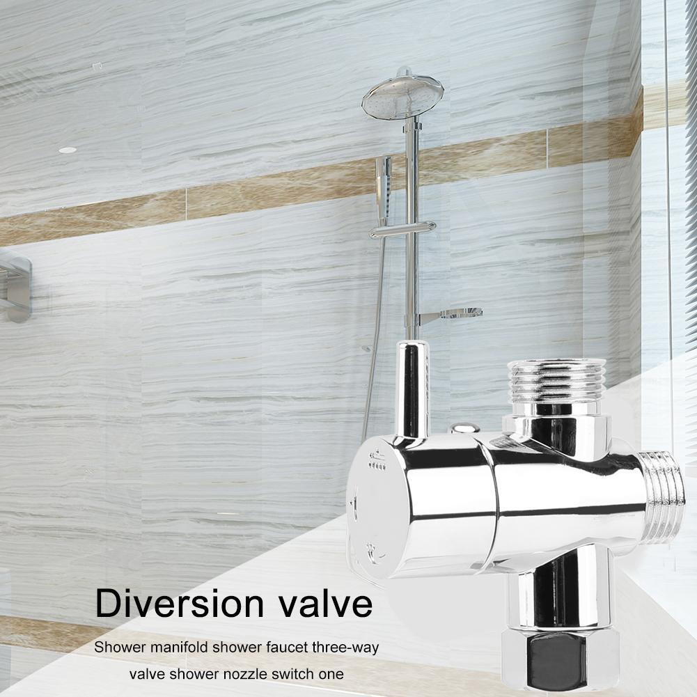 3 Way 1/2 Shower Faucet Water Splitter Shower Valve Diverter Nozzle