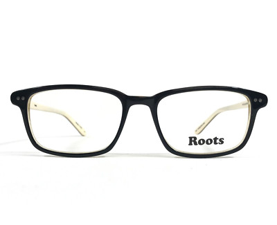 Roots Brille Rahmen RT725 Blk Schwarz Elfenbein Rechteckig Full Rim 51-18-145